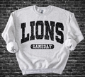 Lions Game Day Distressed Unisex Crewneck Sweatshirt