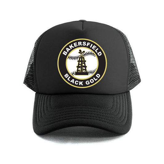 Black Gold Baseball Seal Trucker Hat