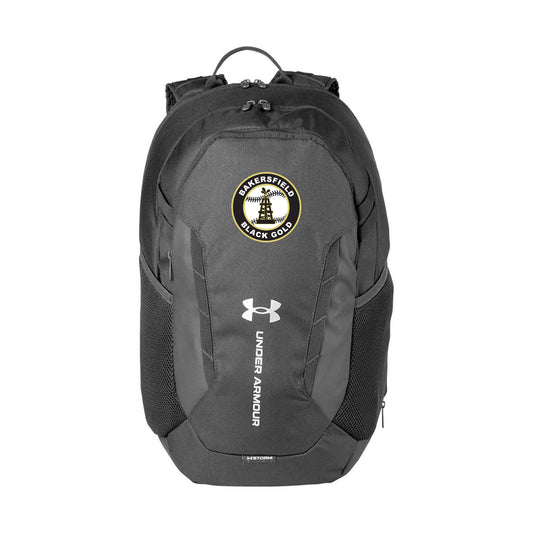Black Gold Baseball Seal Under Armour Hustle 5.0 Team Laptop Backpack