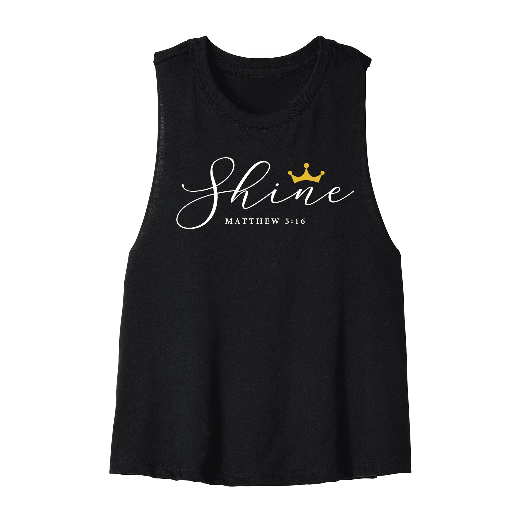Shine Cropped Racerback Tank