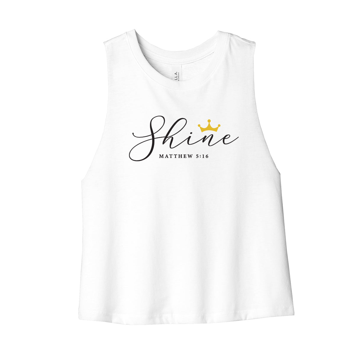 Shine Cropped Racerback Tank