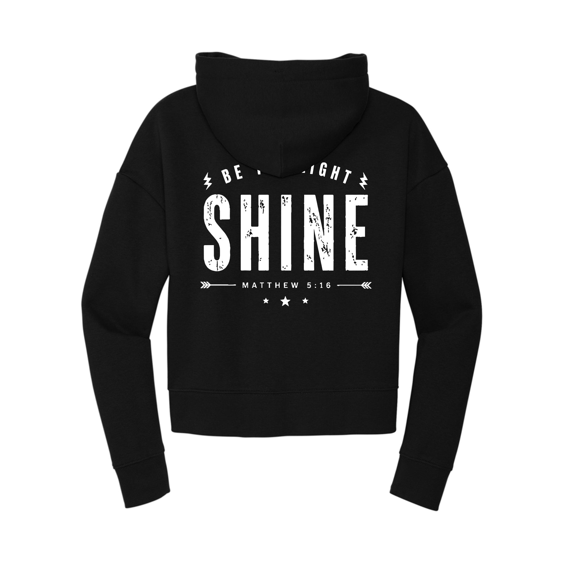 Shine-Lightening Bolt Cropped Hoodie