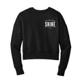 Shine-Lightening Bolt Cropped Crewneck Sweatshirt