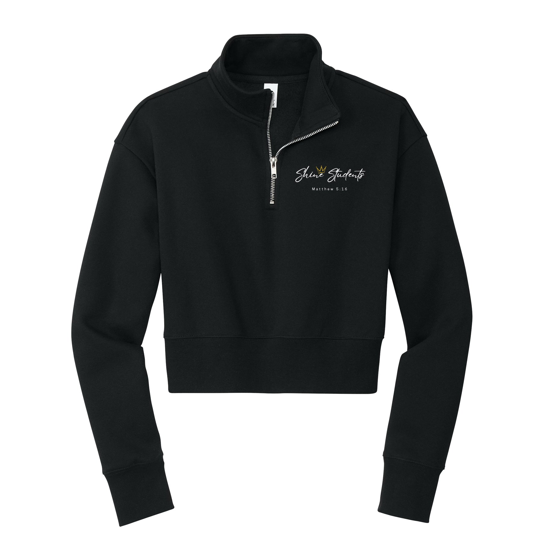 Shine Students Cropped 1/4 Zip Fleece