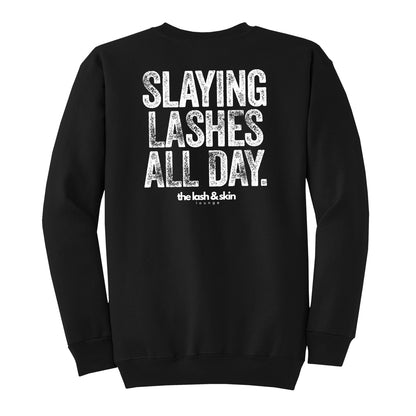 Slaying Lashes All Day Crewneck Sweatshirt