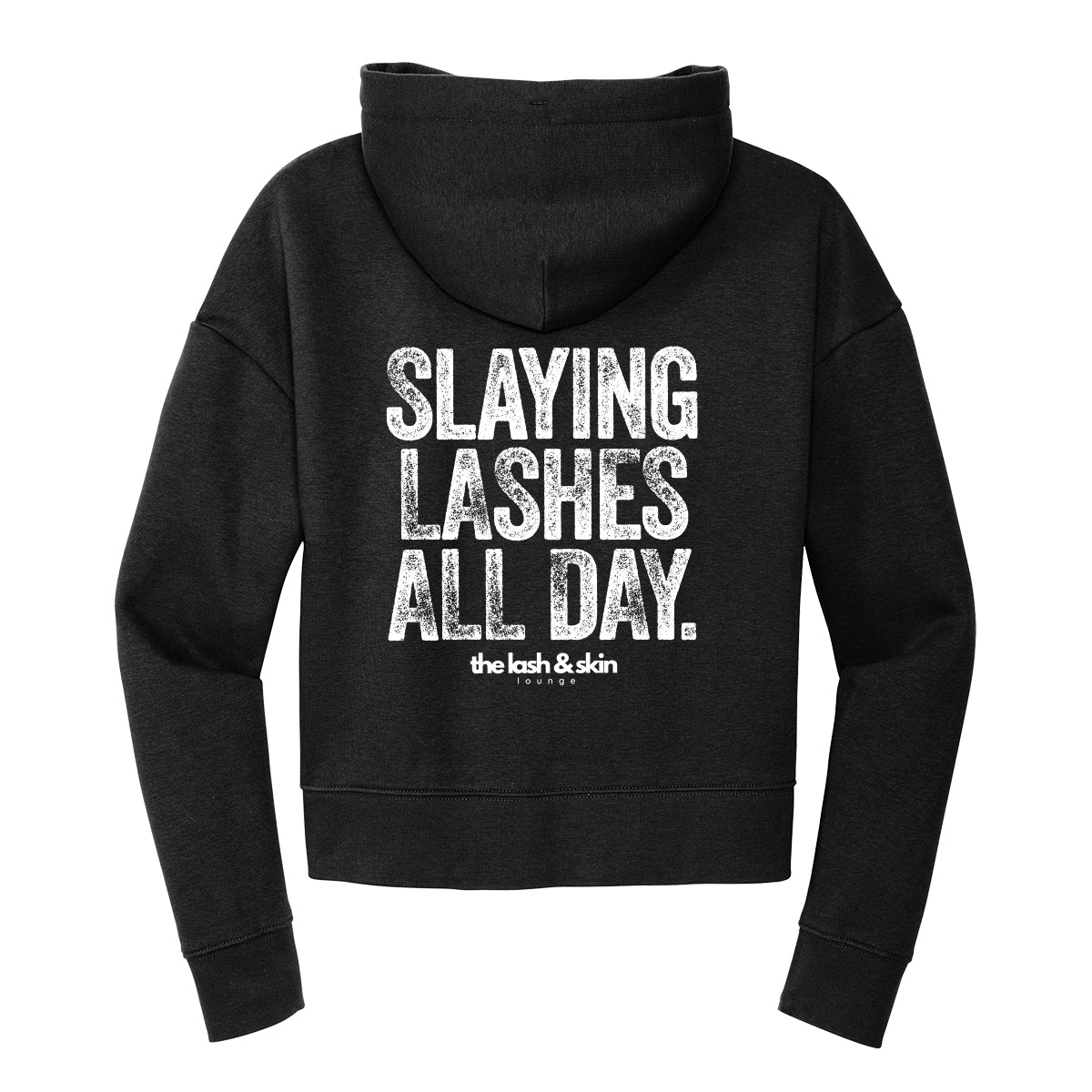 Slaying Lashes All Day Cropped Hoodie