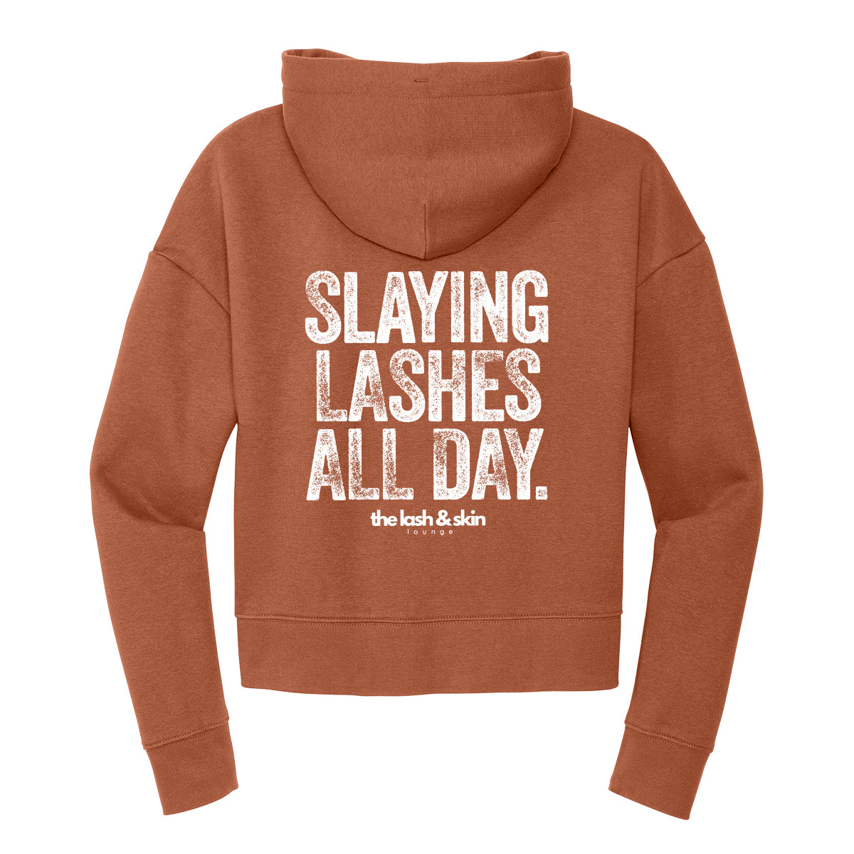 Slaying Lashes All Day Cropped Hoodie