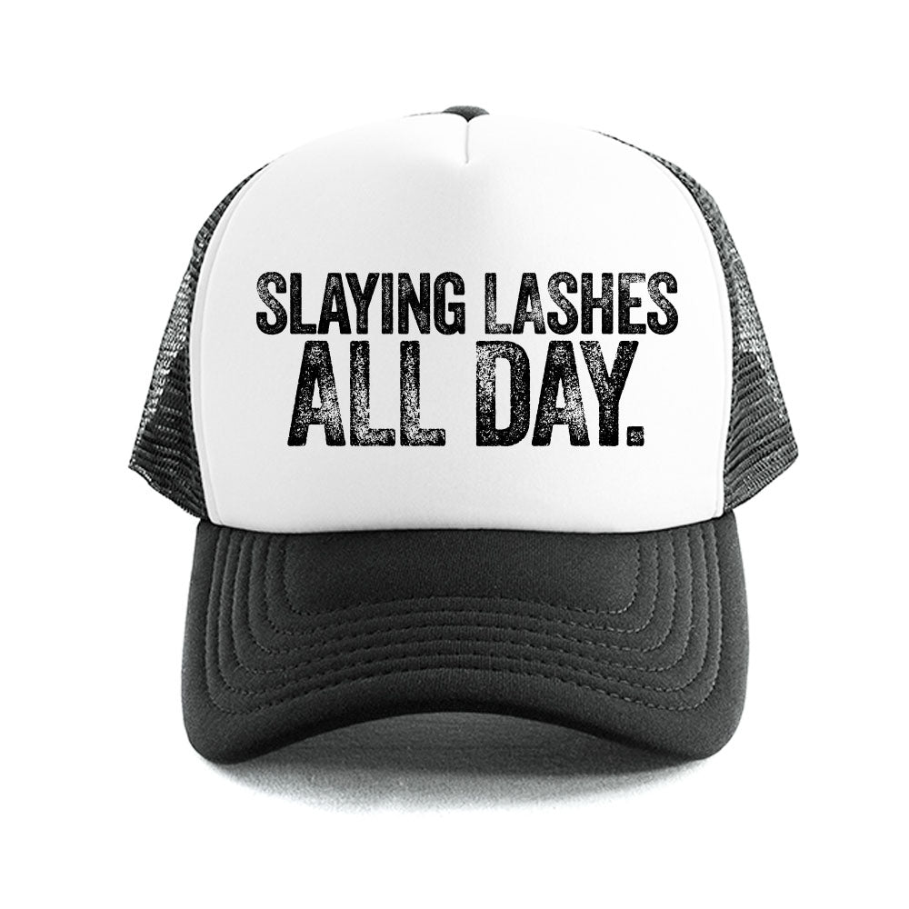 Slaying Lashes All Day Trucker Hat