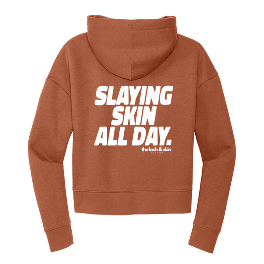 Slaying Skin All Day Cropped Hoodie