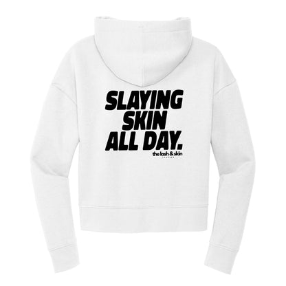 Slaying Skin All Day Cropped Hoodie