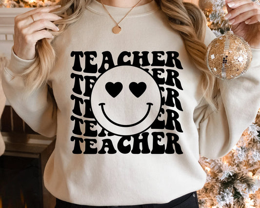 Smiley Teacher Unisex Crewneck Sweatshirt