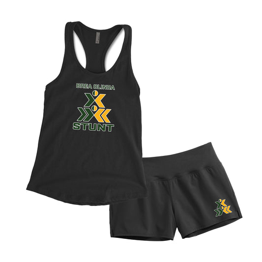 Brea O Stunt Racerback Tank and Womens Short Set