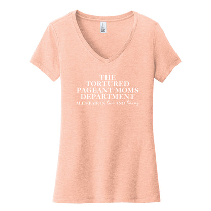 Tortured Pageant Moms Department Womens V-Neck Tee