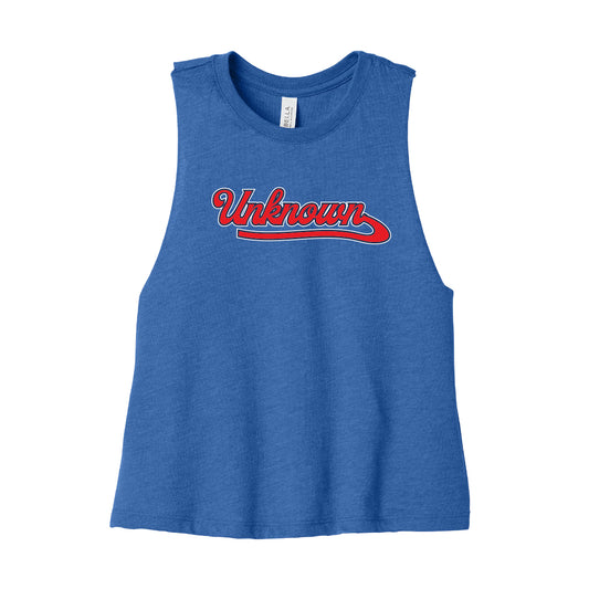 Unknown Boys Script Women's Cropped Tank