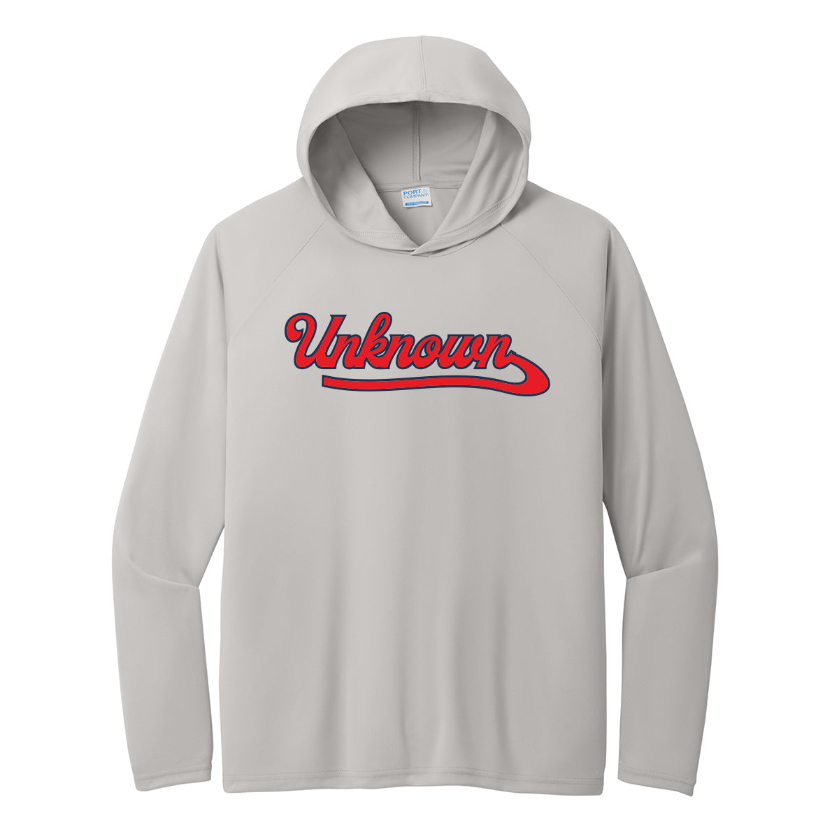 Unknown Boys Script Performance Hooded Long Sleeve Tee