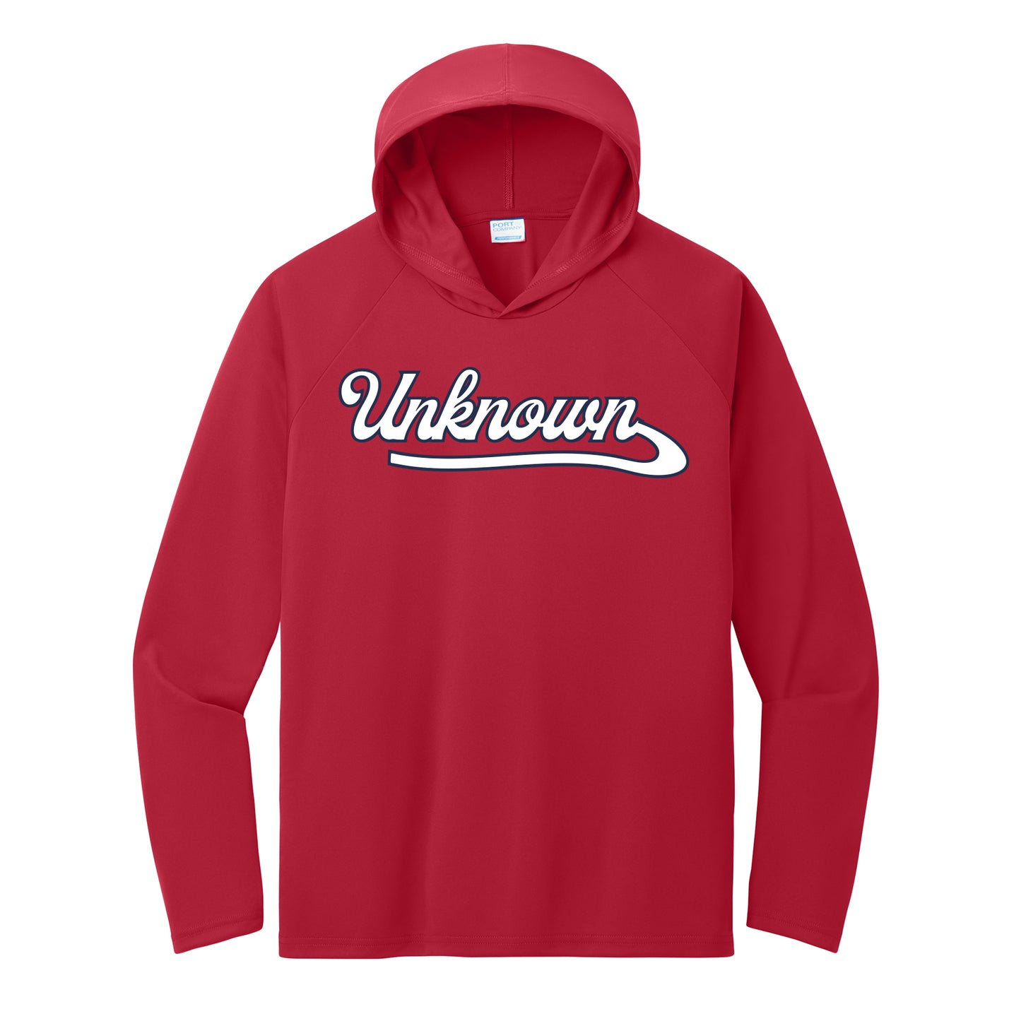 Unknown Boys Script Performance Hooded Long Sleeve Tee