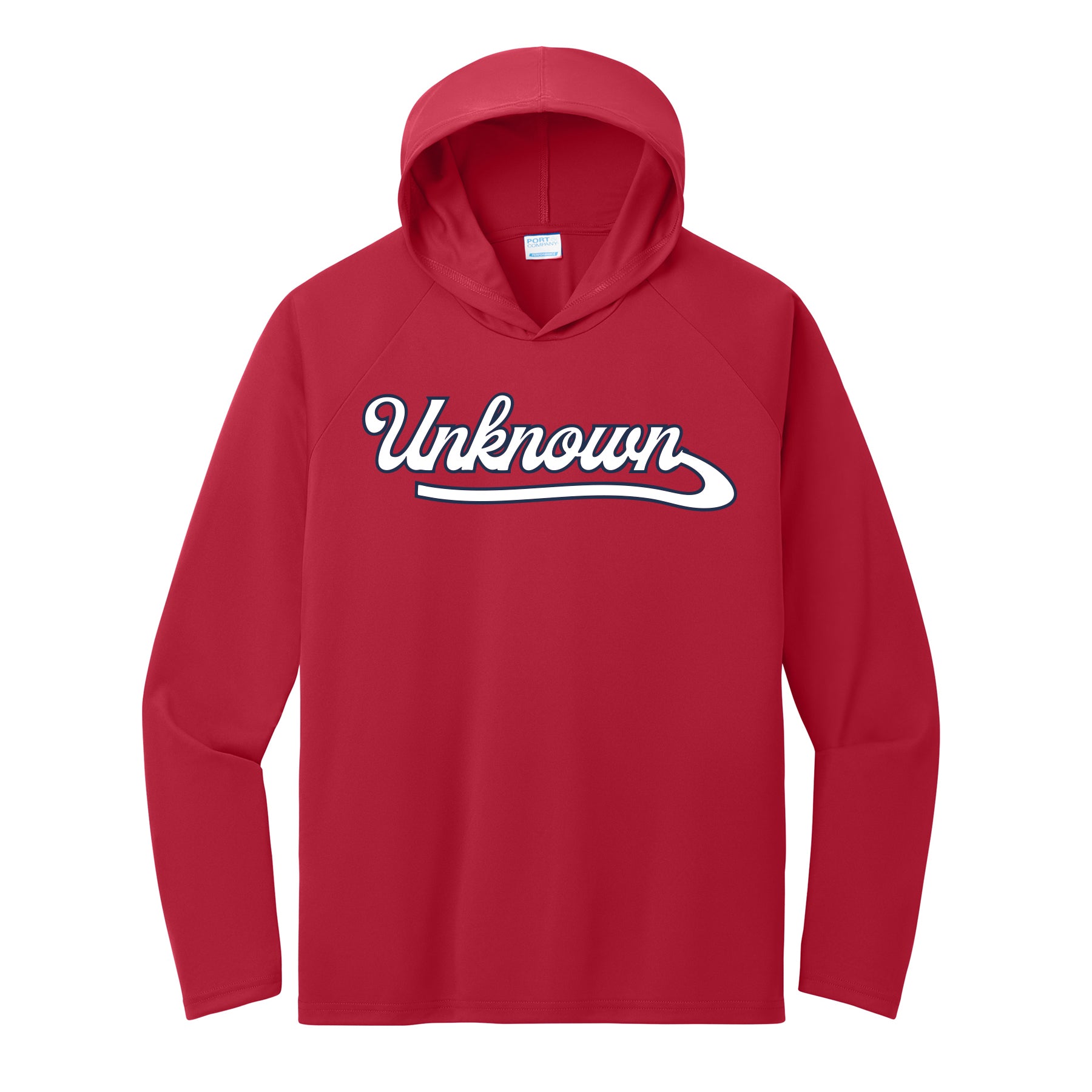 Unknown Boys Script Performance Hooded Long Sleeve Tee