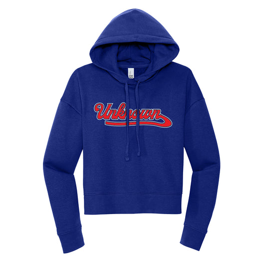 Unknown Boys Script Cropped Hoodie