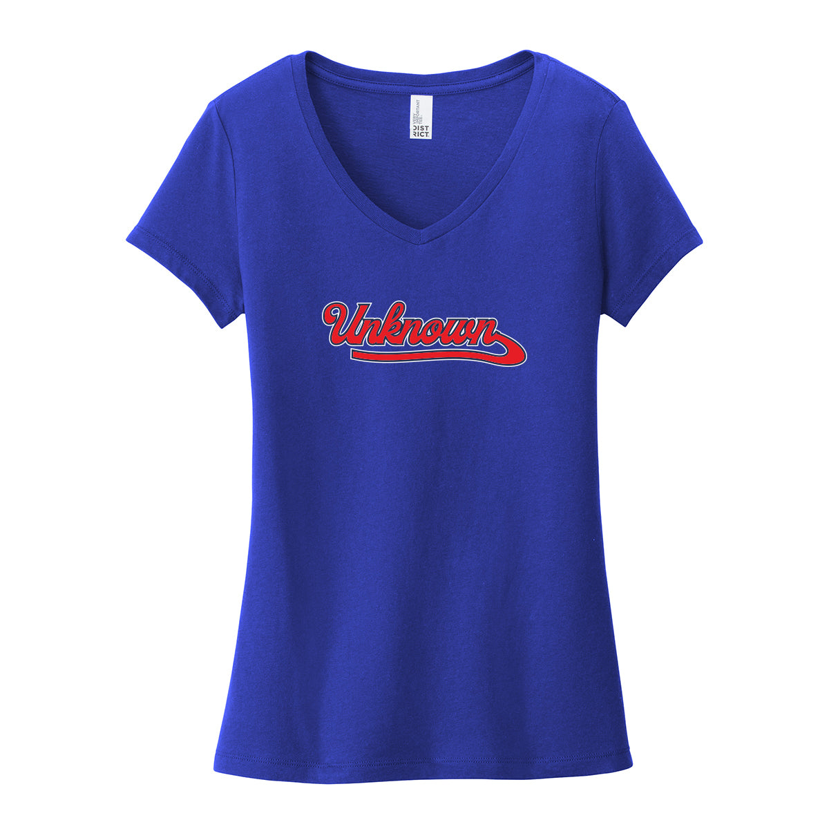 Unknown Boys Script Women's V-Neck Tee