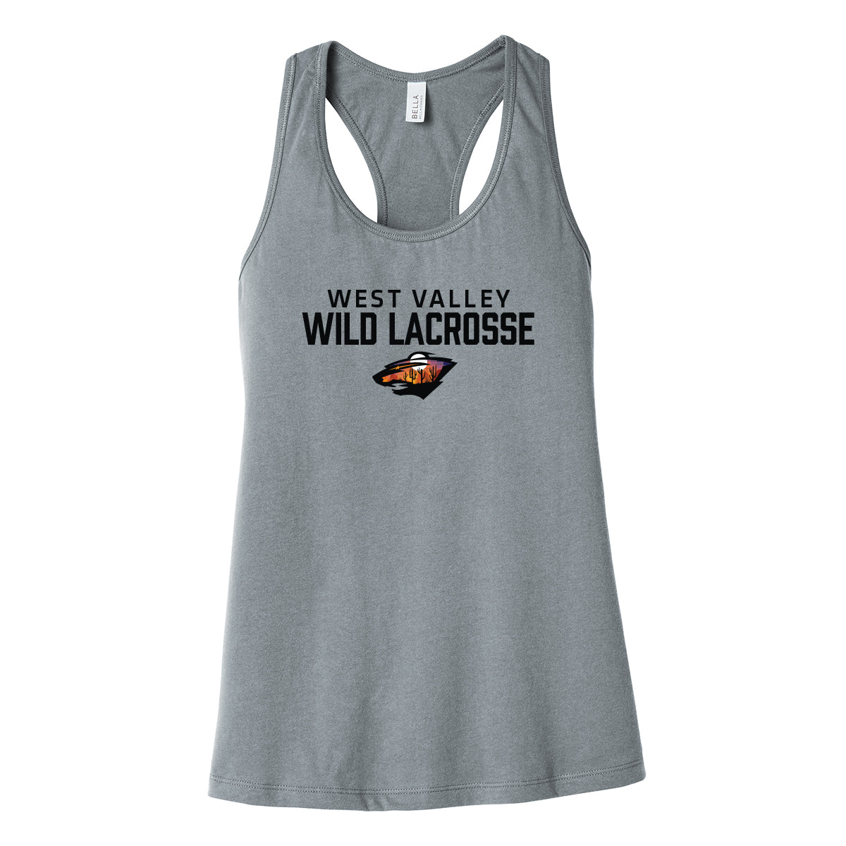 West Valley Wild Lacrosse Stacked Women's Racerback Tank