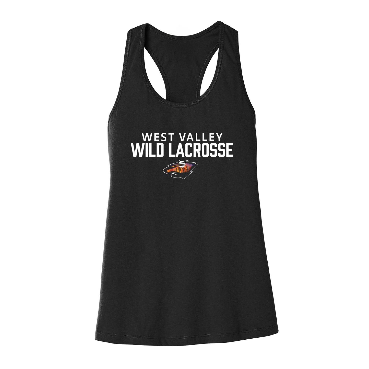 West Valley Wild Lacrosse Stacked Women's Racerback Tank