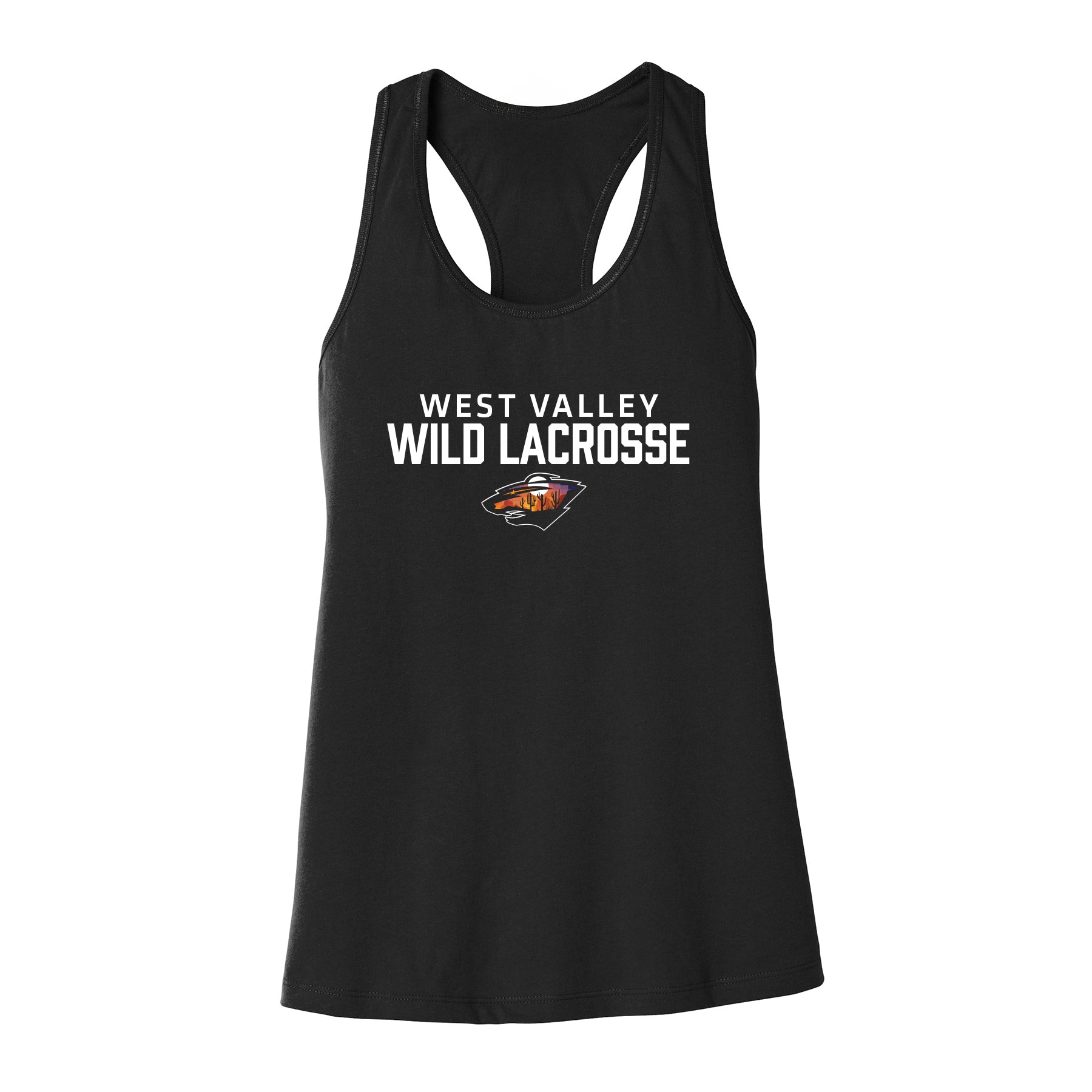 West Valley Wild Lacrosse Stacked Women's Racerback Tank