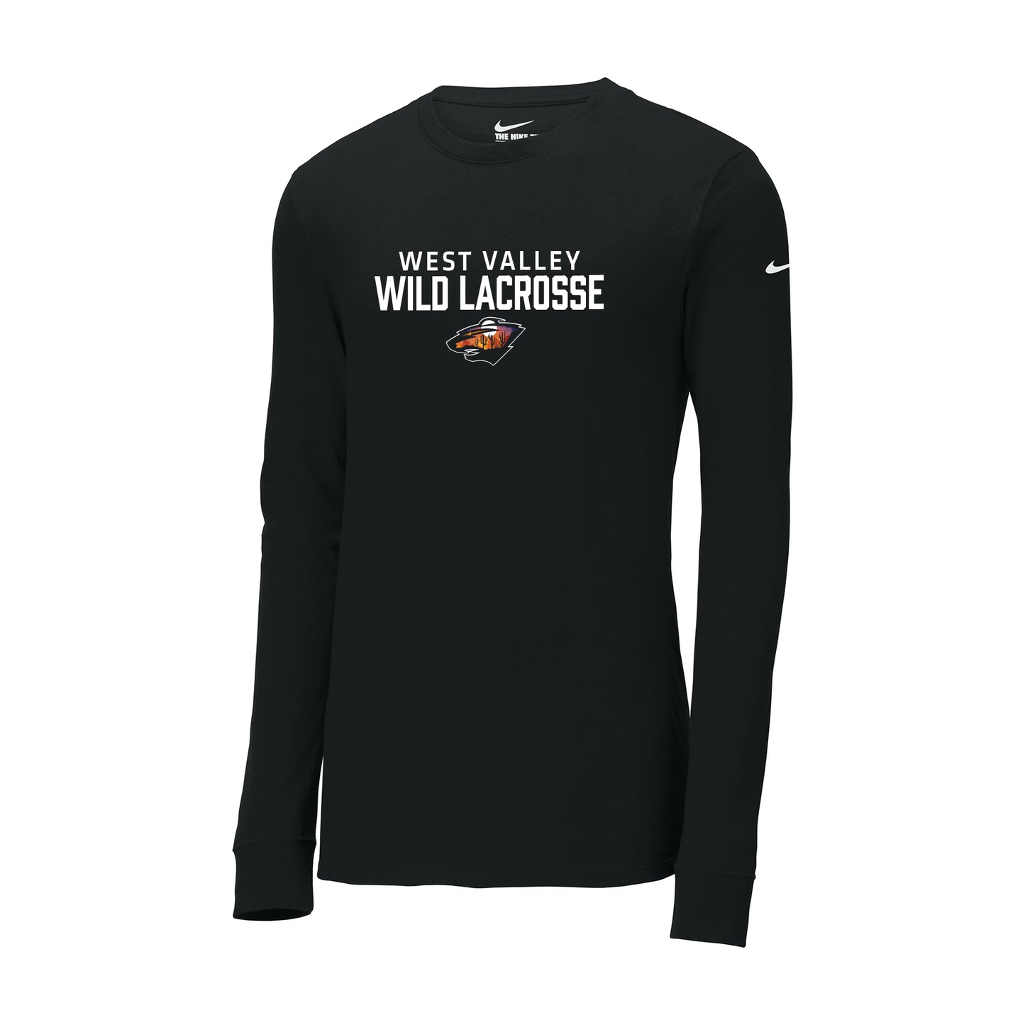 West Valley Wild Lacrosse Stacked Nike Long Sleeve Tee