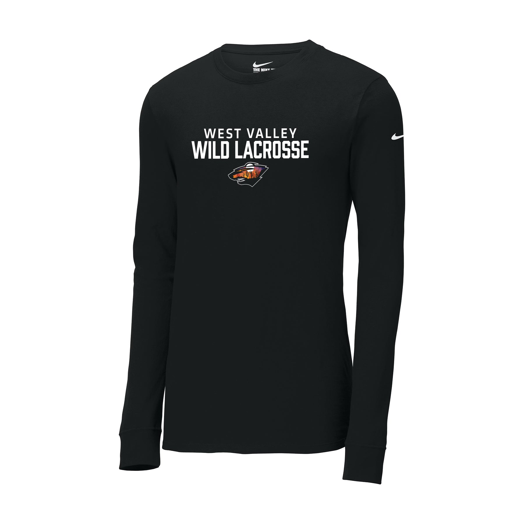 West Valley Wild Lacrosse Stacked Nike Long Sleeve Tee