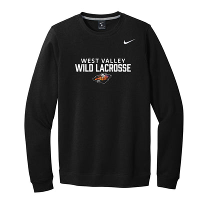 West Valley Wild Lacrosse Stacked Nike Crewneck Sweatshirt
