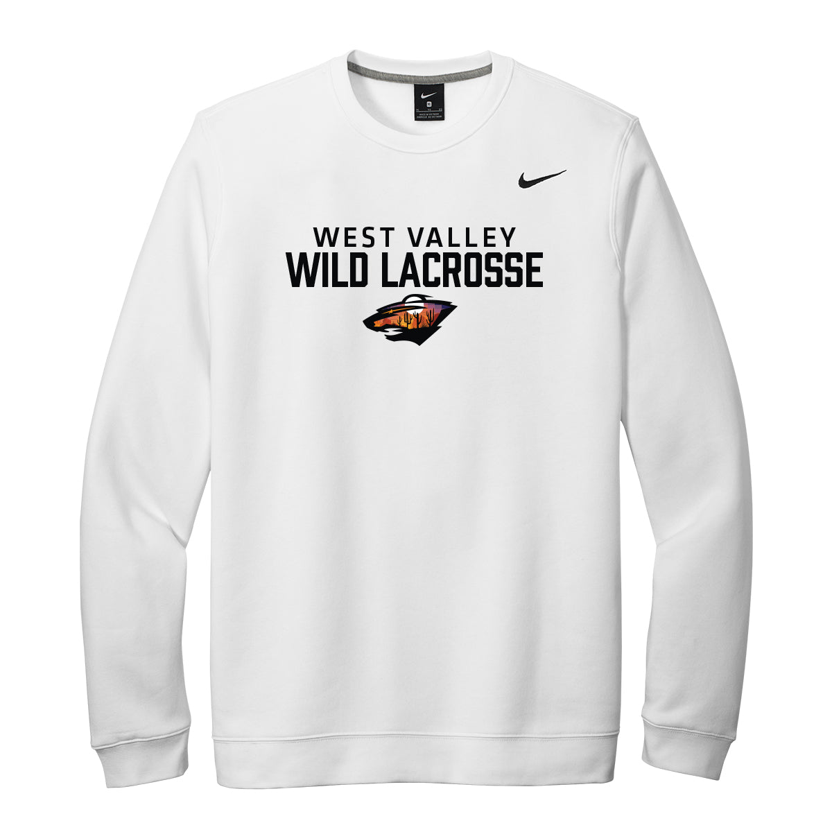 West Valley Wild Lacrosse Stacked Nike Crewneck Sweatshirt