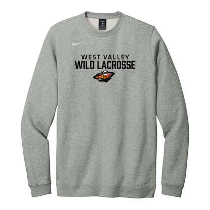 West Valley Wild Lacrosse Stacked Nike Crewneck Sweatshirt