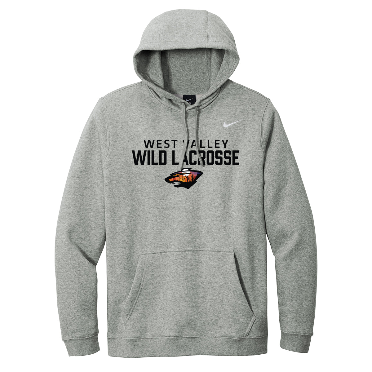 West Valley Wild Lacrosse Stacked Nike Hoodie