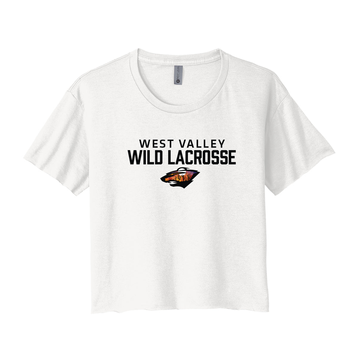 West Valley Wild Lacrosse Stacked Cropped Tee