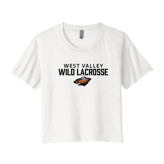 West Valley Wild Lacrosse Stacked Cropped Tee
