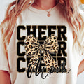 Cheer Mom Leopard Bow Unisex Tee