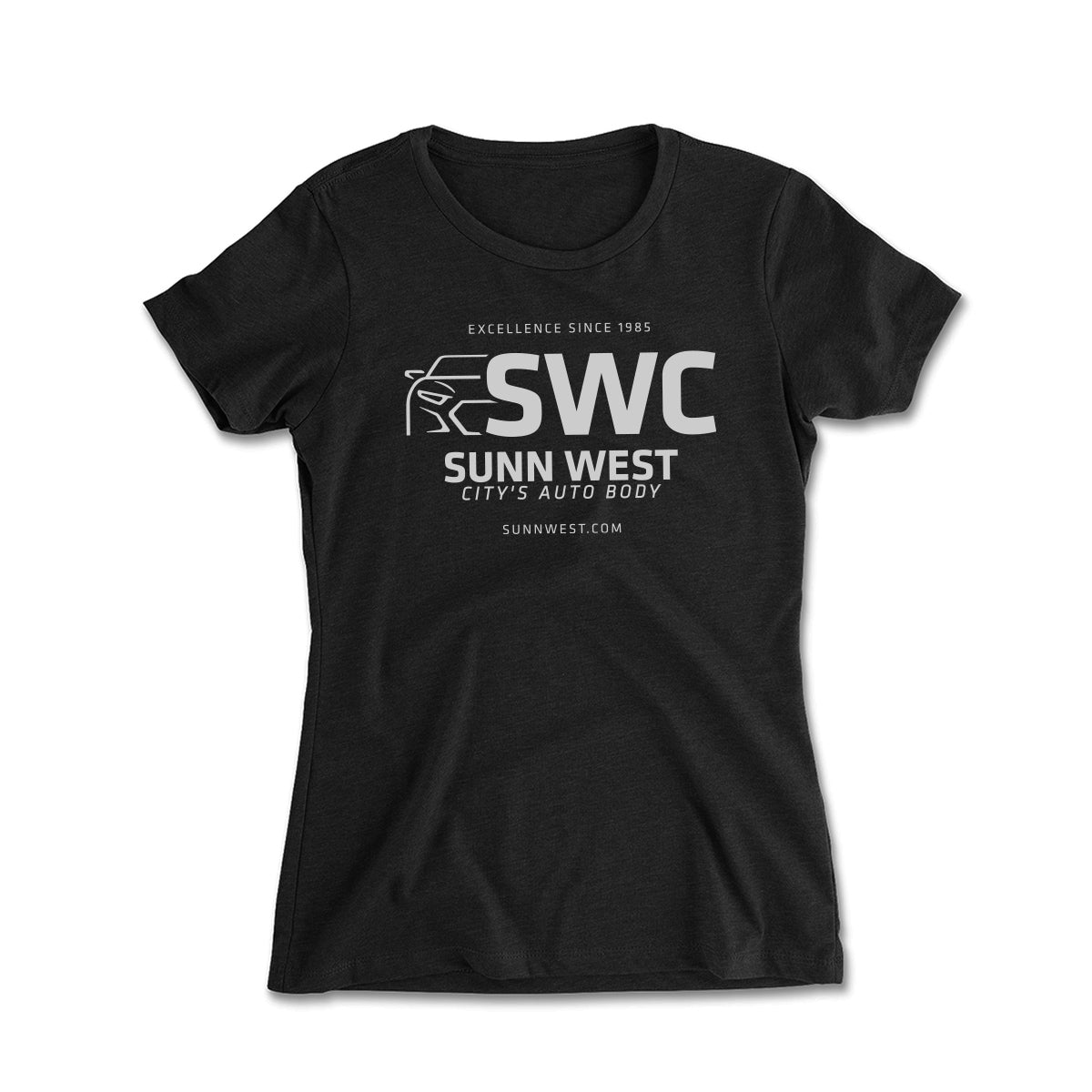 Sunn West City's Auto Body Womens Fit Tee