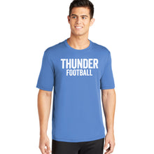 Load image into Gallery viewer, Mens Distressed Thunder Football Performance Tee