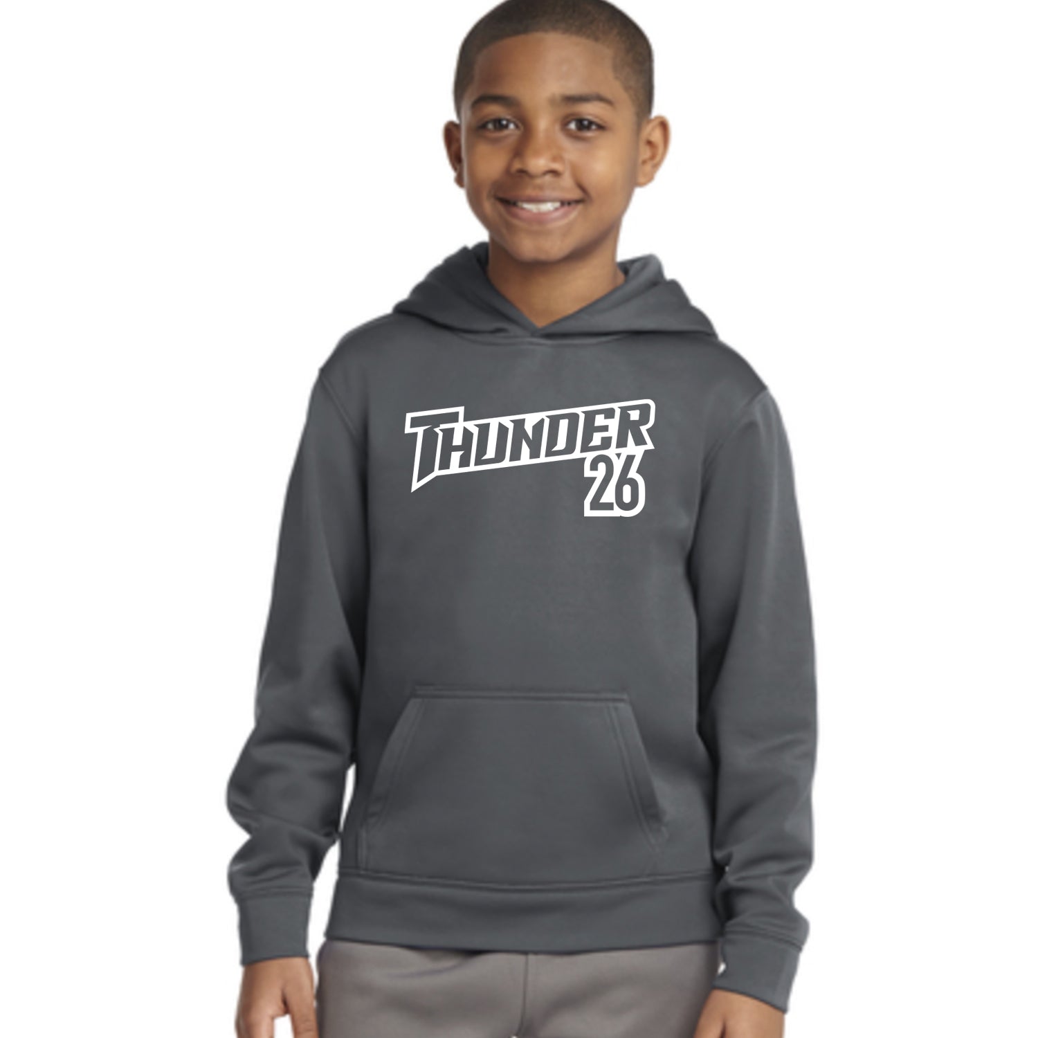 Adult and Youth Thunder Hooded Sweatshirt with players number