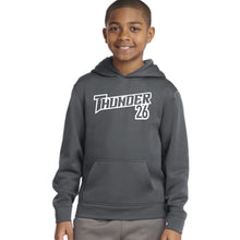 Load image into Gallery viewer, Adult and Youth Thunder Hooded Sweatshirt with players number