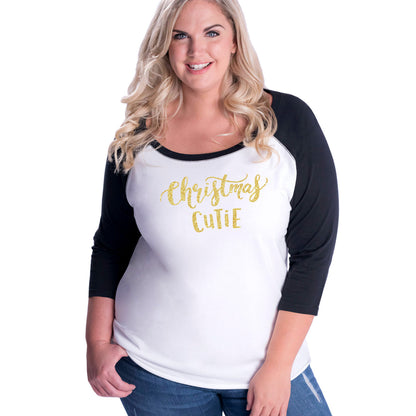 Christmas Cutie curvy baseball tee