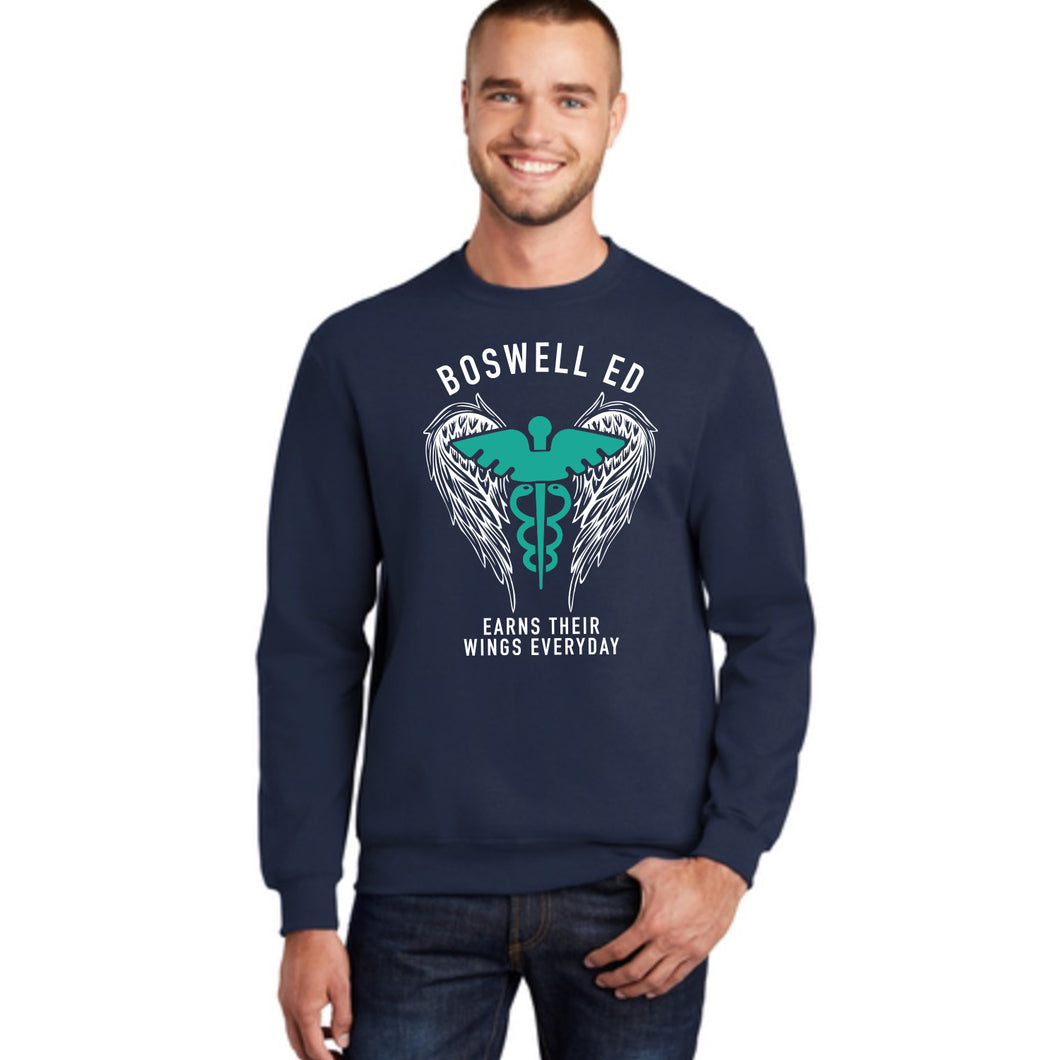 Boswell ED Earns Their Wings Everyday Crewneck Sweatshirt