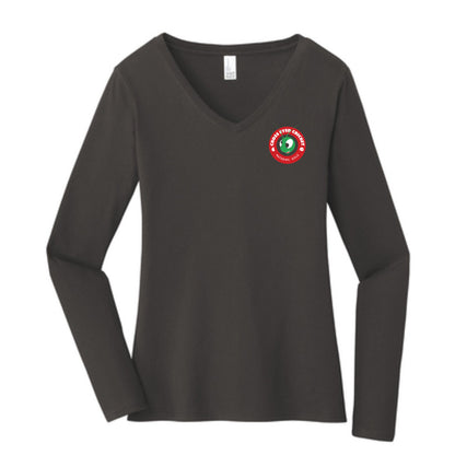 Cross Eyed Cricket Women's Long Sleeve V- Neck Tee