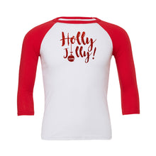 Load image into Gallery viewer, Holly Jolly Baseball Tee