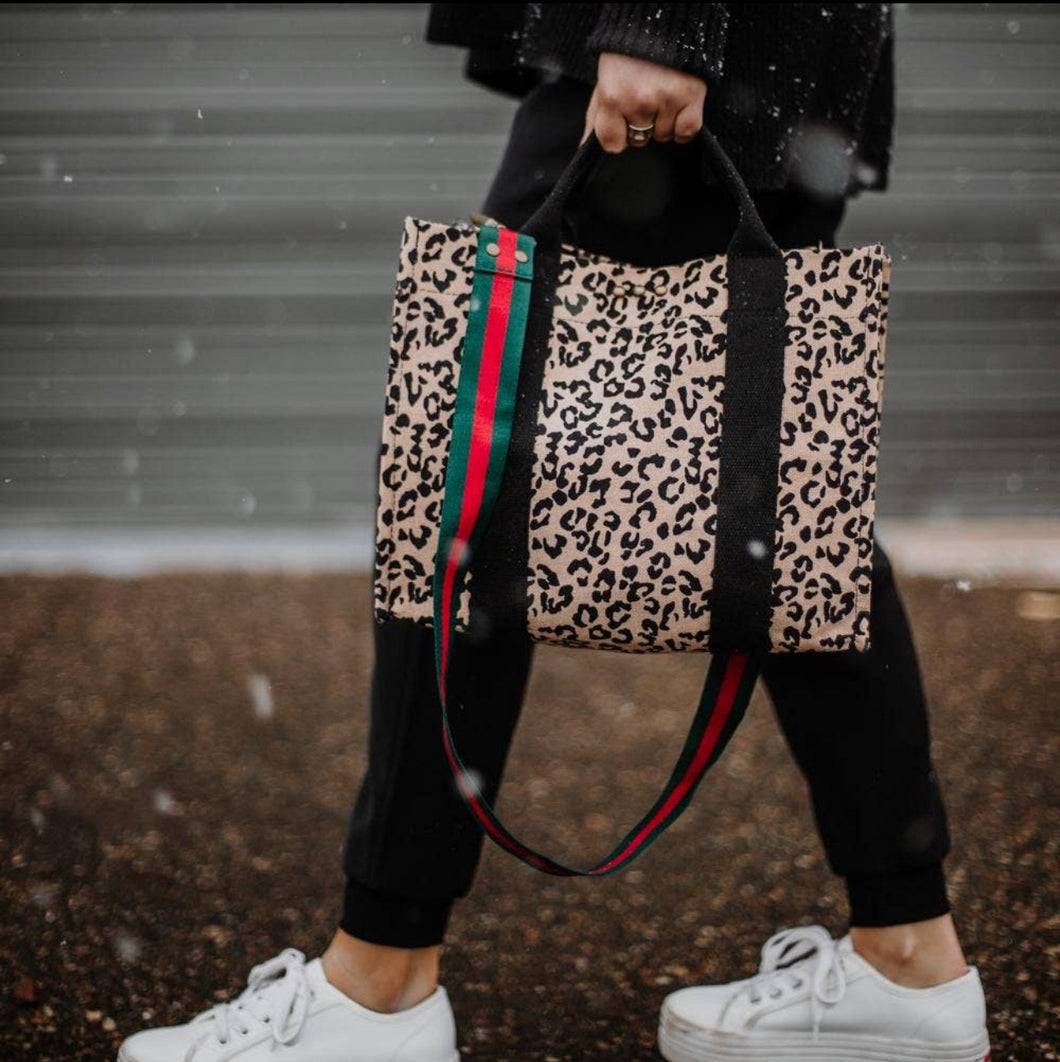 Cotton Leopard Tote Bag