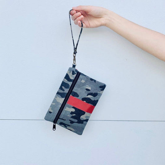 Camo Canvas Clutch/Wristlet