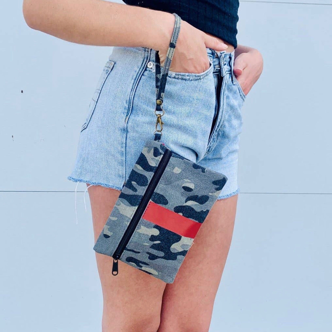 Camo Canvas Clutch/Wristlet