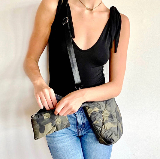 Quilted Camo Crossbody