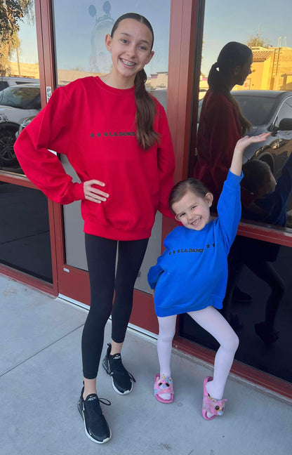 LA Dance Red and Blue Crewneck Sweatshirt (Puff Print)