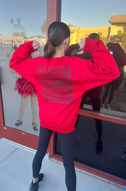 LA Dance Red and Blue Crewneck Sweatshirt (Puff Print)