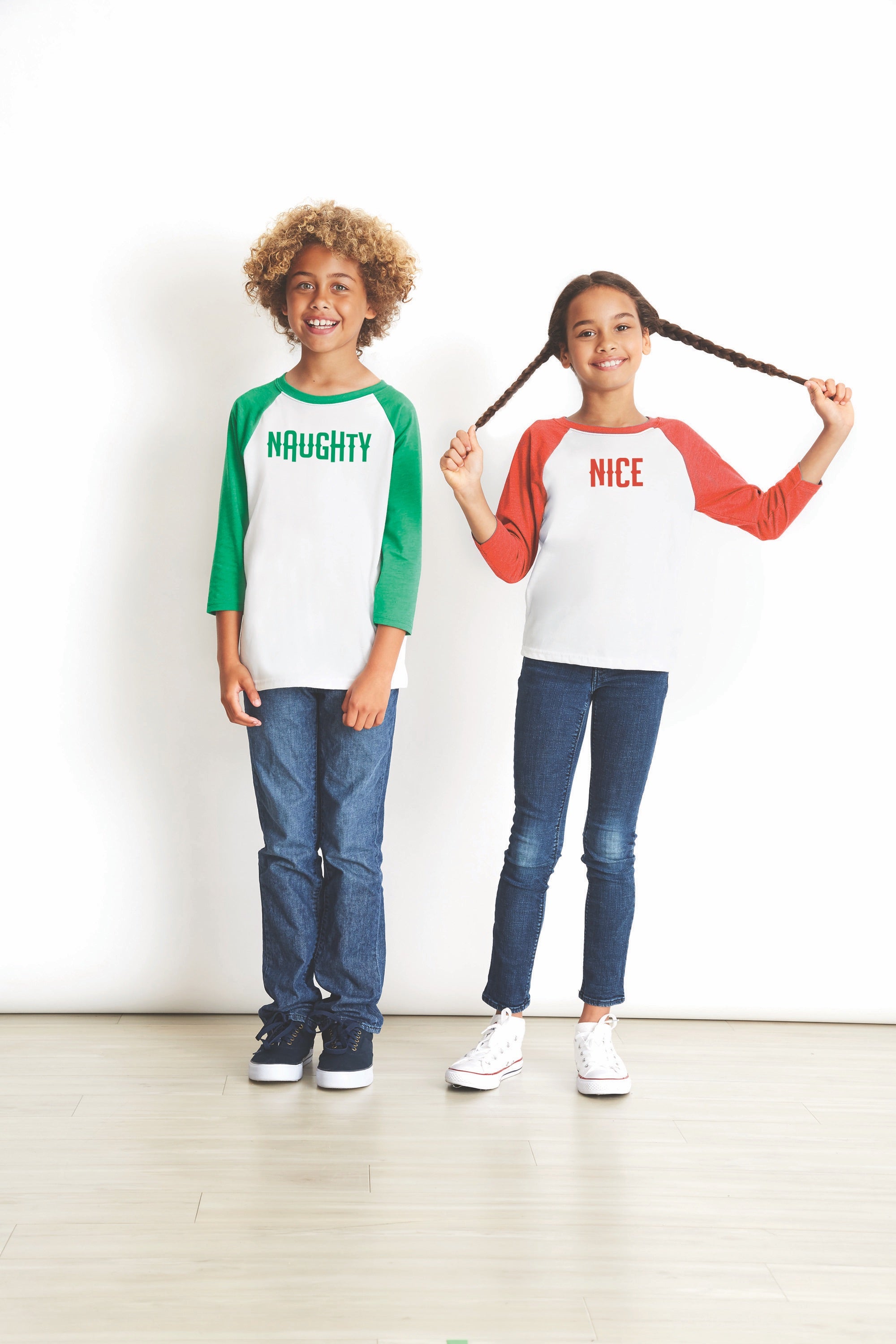 Youth Naughty Baseball Tee